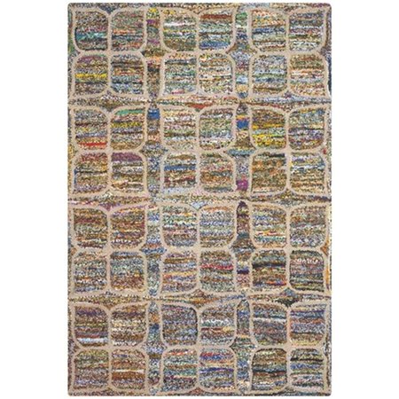 SAFAVIEH Nantucket Hand Tufted Rectangle Rug- Multi- 5 x 8 ft. NAN438A-5